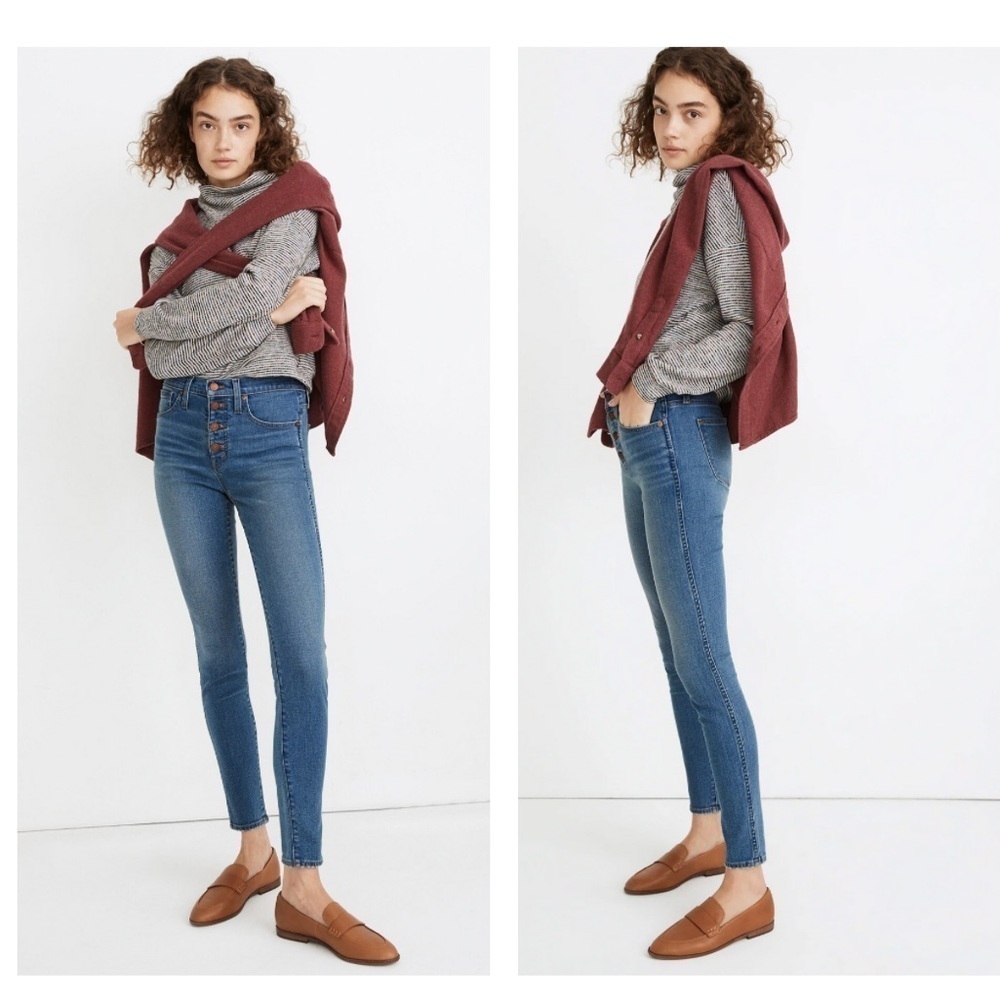 Madewell 10" High-Rise Skinny Jeans in Dewitt Wash - size 27
